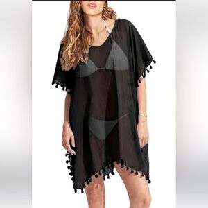 3/$30 West Loop Women's Black Cover Up Size- One Size Fits Most